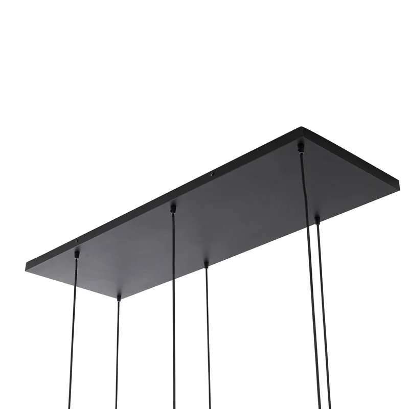 B-Ware Lindby Hängeleuchte Marla 6-flammig LED Pendelleuchte Lampe dimmbar rauchgrau