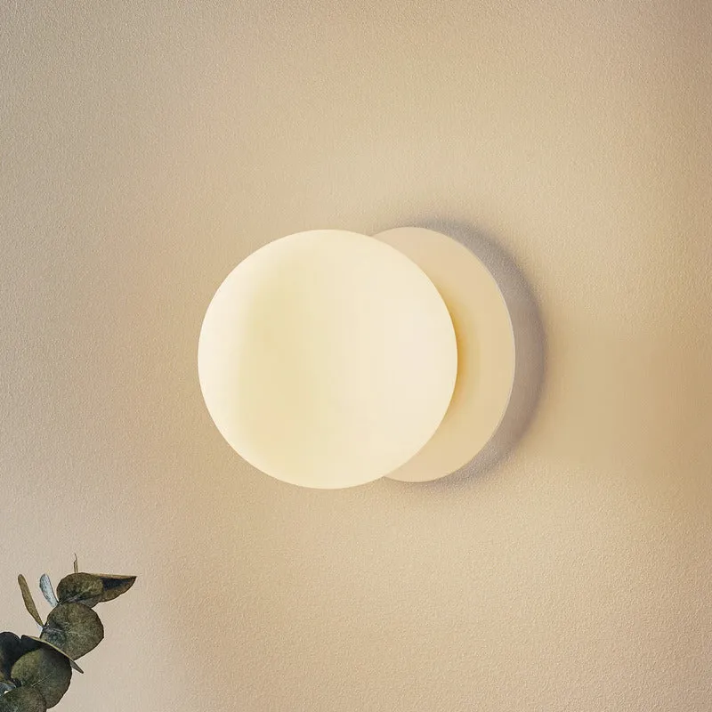 B-Ware Euluna Wandleuchte Minerva K1 LED Wandlampe dimmbar Lampe weiß Ø15cm 18cm tief