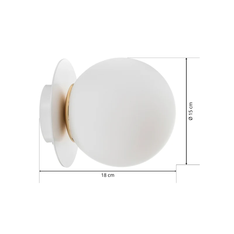 B-Ware Euluna Wandleuchte Minerva K1 LED Wandlampe dimmbar Lampe weiß Ø15cm 18cm tief