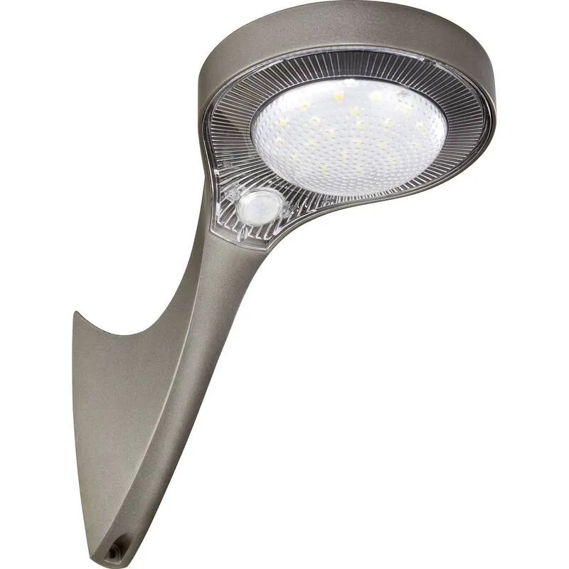 B-Ware Sygonix Solar-Außenwandleuchte mit Bewegungsmelder LED Gartenleuchte grau 10W