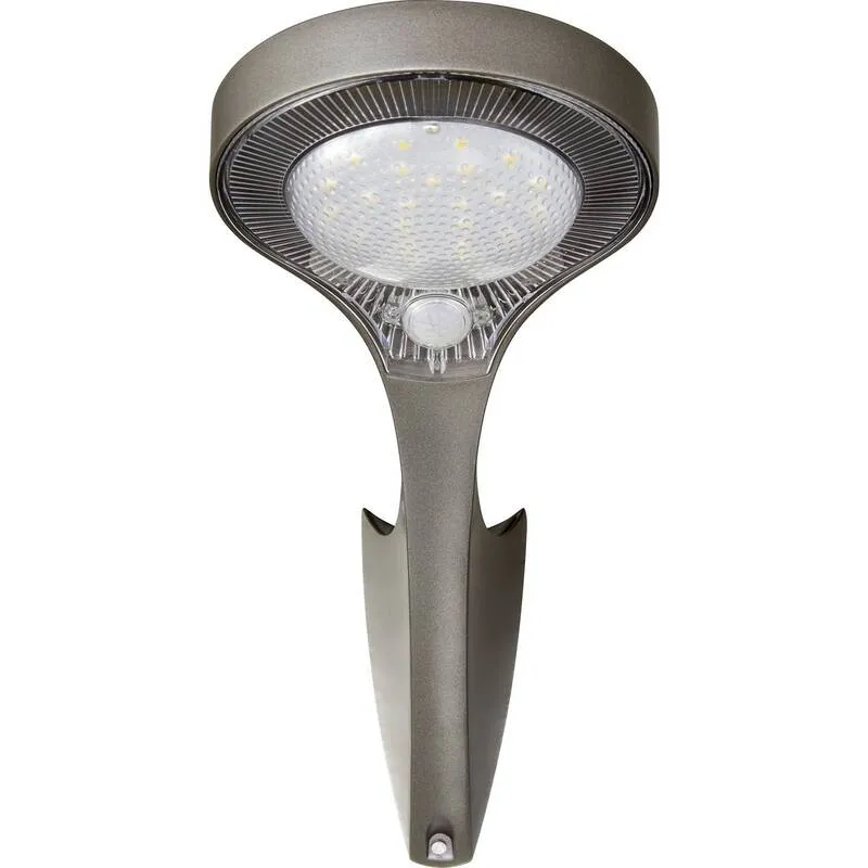 B-Ware Sygonix Solar-Außenwandleuchte mit Bewegungsmelder LED Gartenleuchte grau 10W