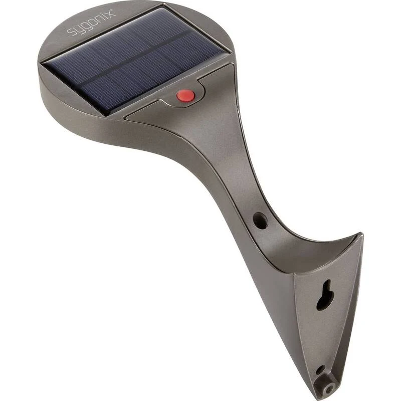 B-Ware Sygonix Solar-Außenwandleuchte mit Bewegungsmelder LED Gartenleuchte grau 10W
