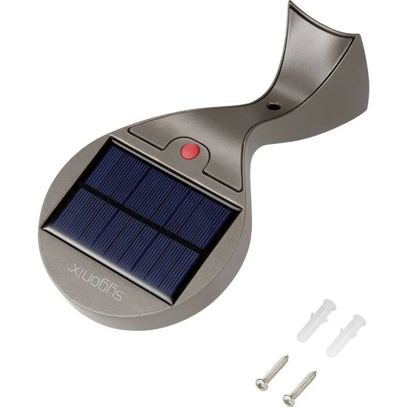 B-Ware Sygonix Solar-Außenwandleuchte mit Bewegungsmelder LED Gartenleuchte grau 10W