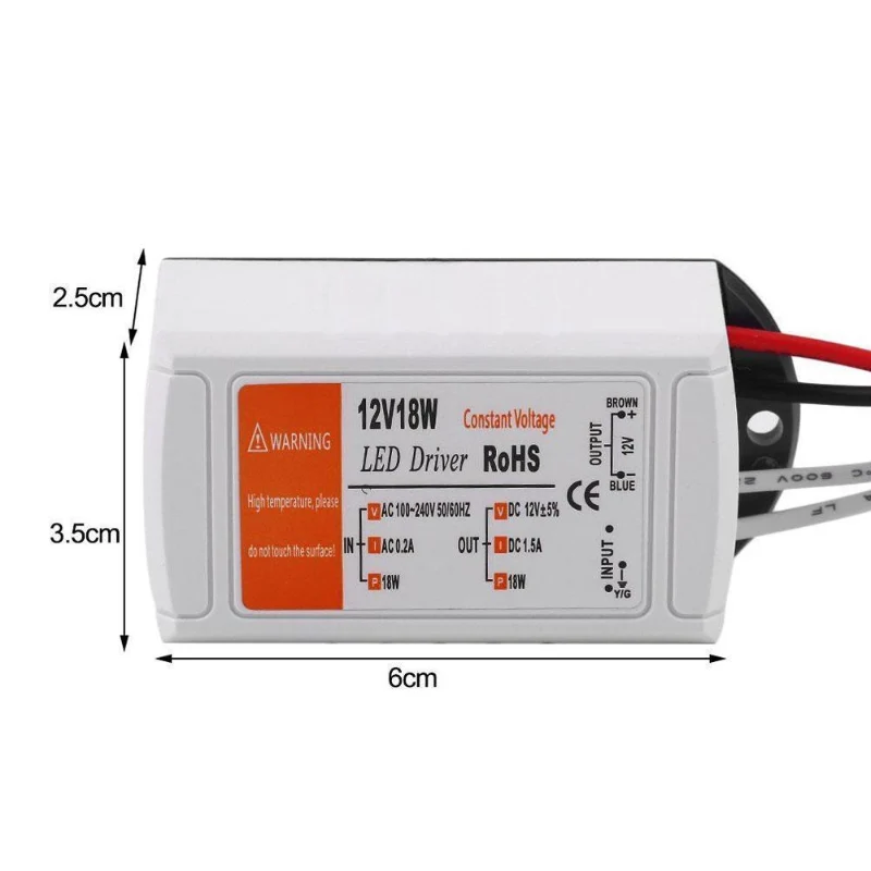 18W Transformator 12V Konstantspannung LED-Treiber ~1081