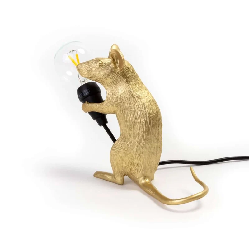 Seletti Mouse Mac LED Tischlampe sitzend USB
