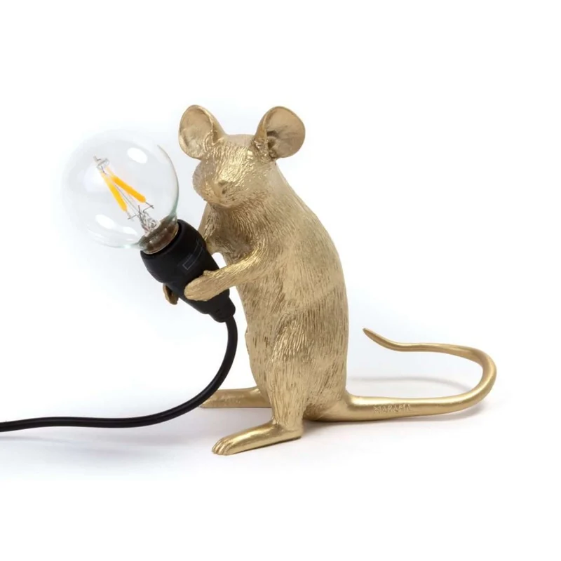 Seletti Mouse Mac LED Tischlampe sitzend USB