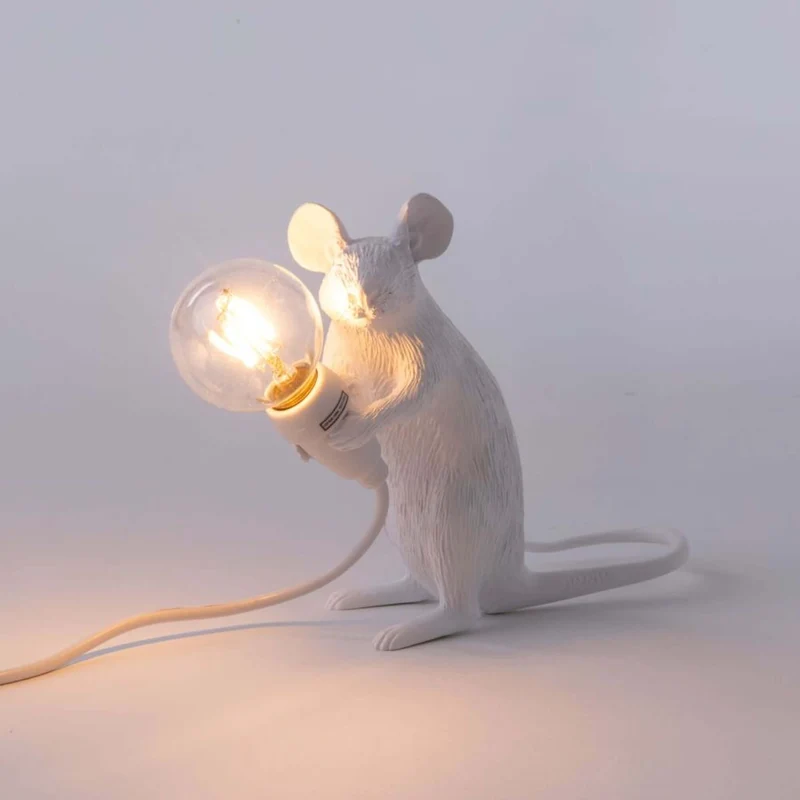 Seletti Mouse Mac LED Tischlampe sitzend USB