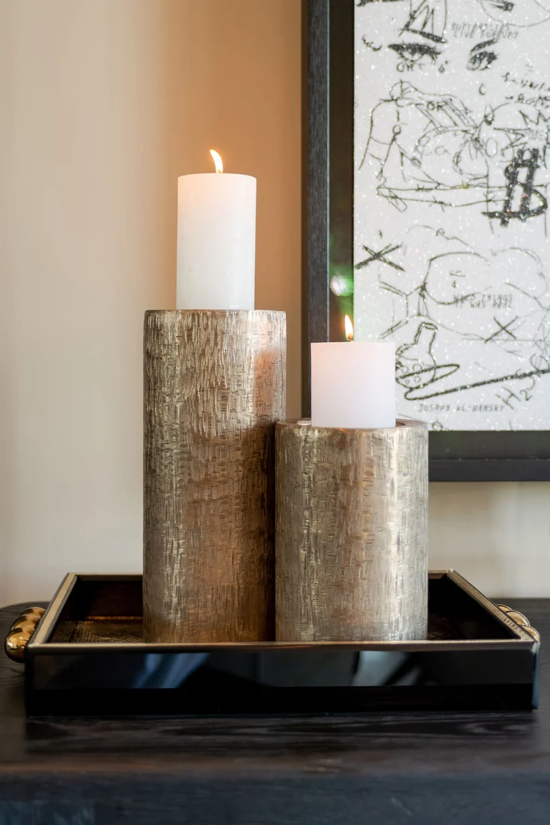 Tablett Liv black/gold – edles Deko-Tablett aus Eisen, MDF & Glas