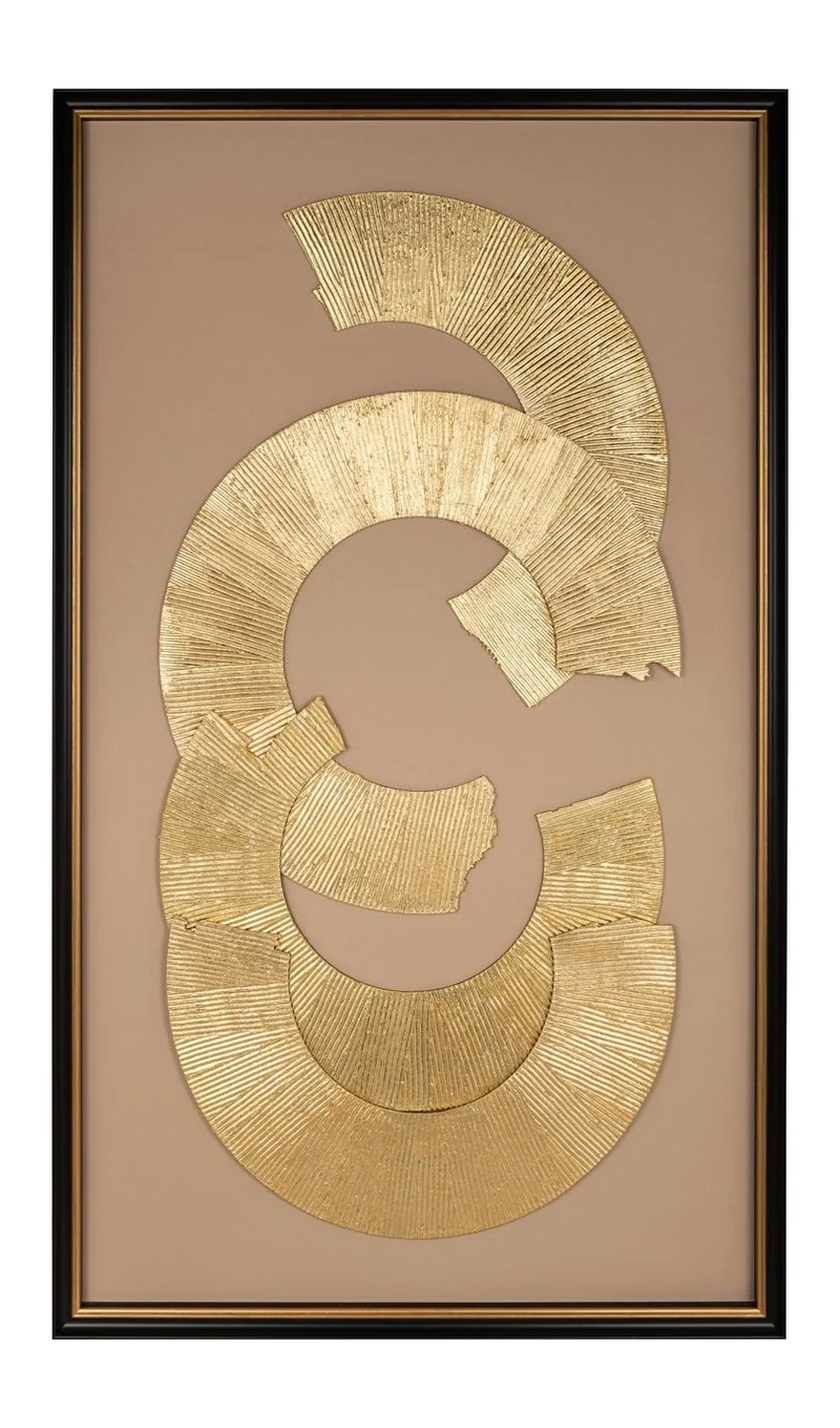 Richmond Wandkunst Eden black/gold – abstraktes Wandbild 145 cm