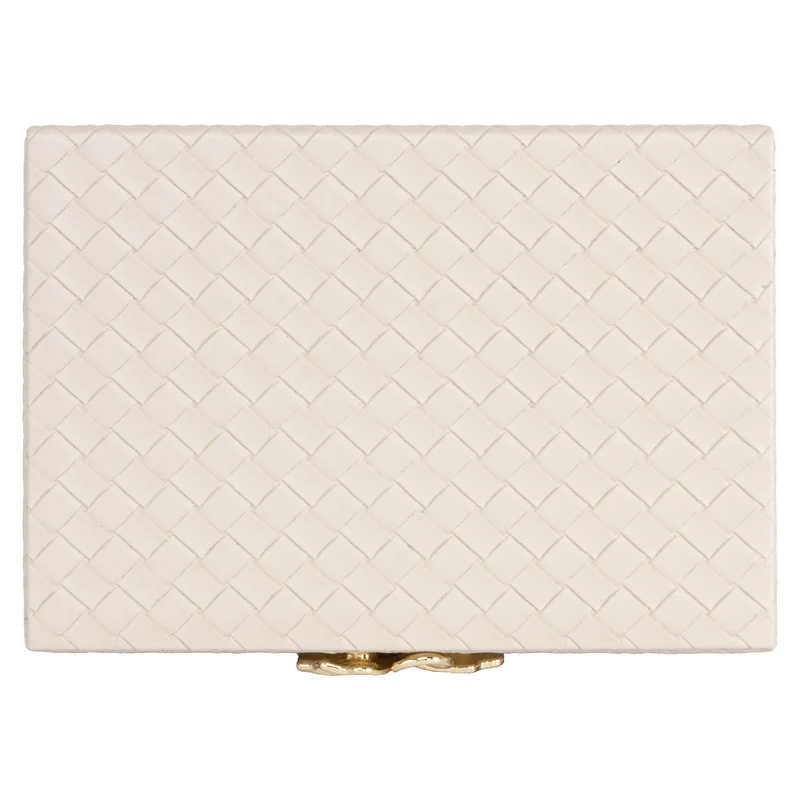 Aufbewahrungsbox Lillie Ivory aus PU-Leder für kleine Utensilien
