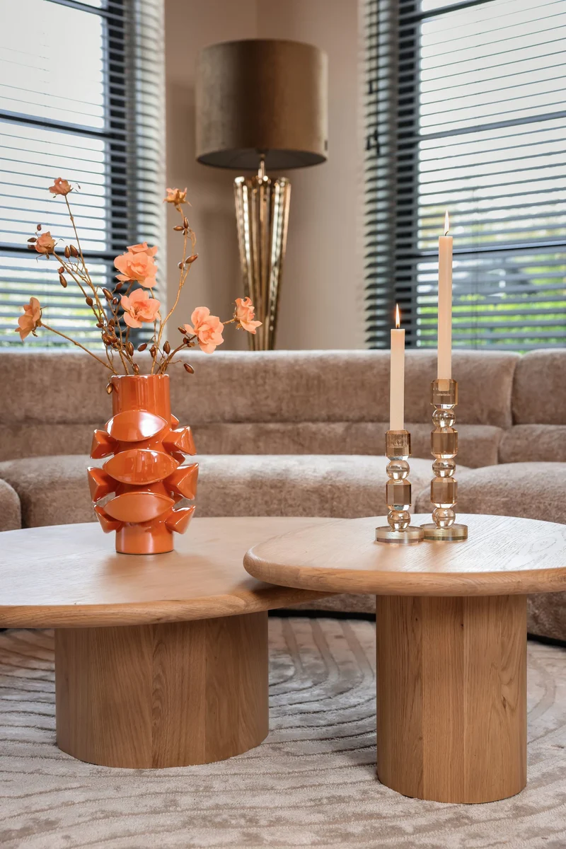 Kerzenhalter Meral in Braun, groß – Glas-Deko von Richmond Interiors