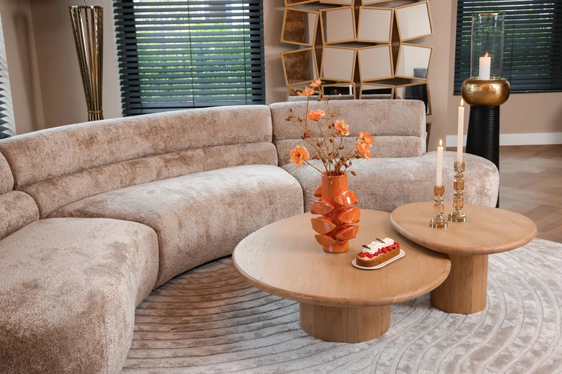 Kerzenhalter Meral in Braun, groß – Glas-Deko von Richmond Interiors