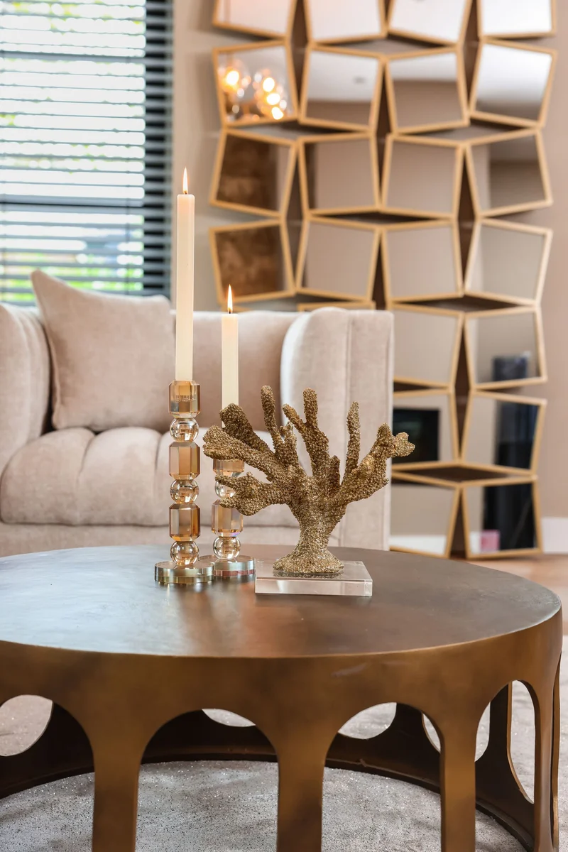 Kerzenhalter Meral in Braun, groß – Glas-Deko von Richmond Interiors