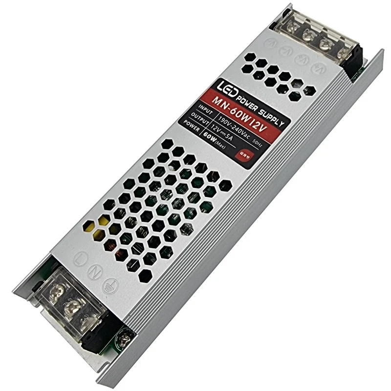 12V LED Trafo 60W 5A Konstantspannung – Slim Netzteil Treiber | IP20 ~1207
