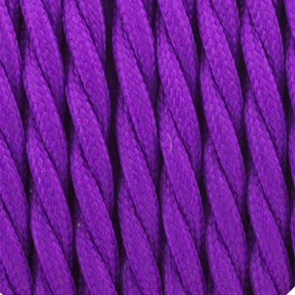 3x0,75 mm,verdrilltes Elektrokabel,violett,Stoffkabel~1199