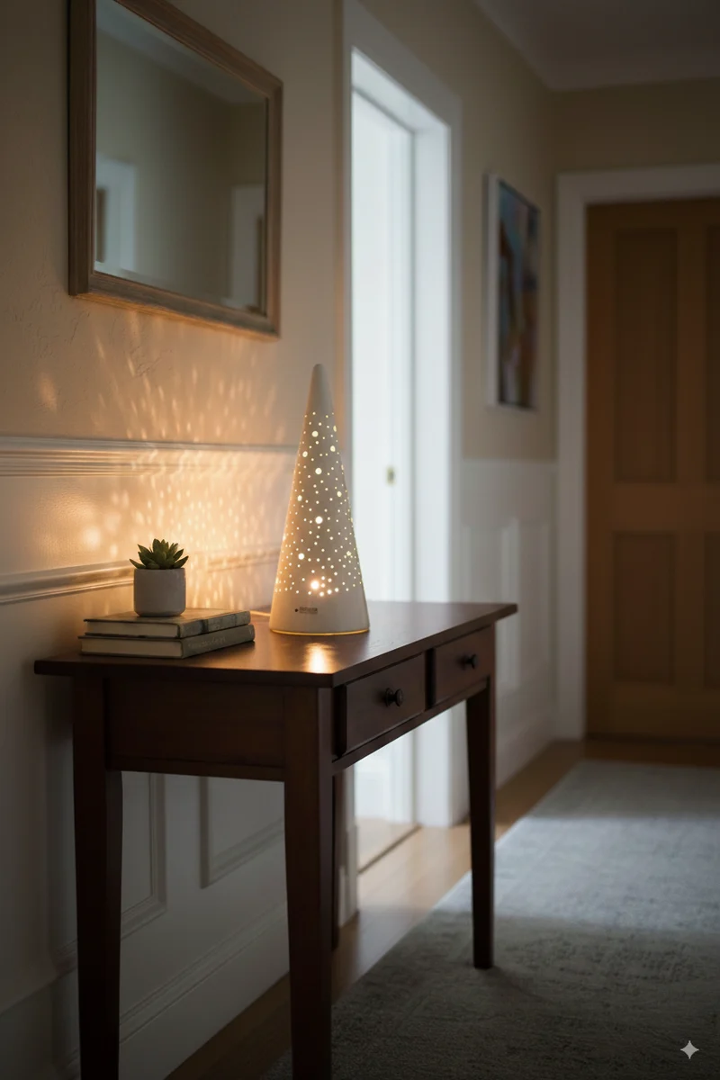 Lampe Losone weiß creme