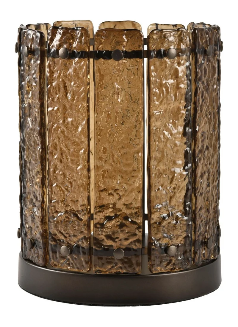 Richmond Windlicht Nuri Small braun – Glas & Eisen, 27 cm