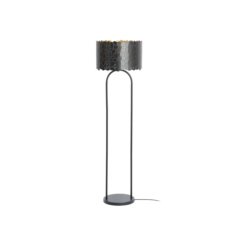 B-Ware Lindby Stehleuchte Lampe Aralena schwarz gold Höhe 1435 cm