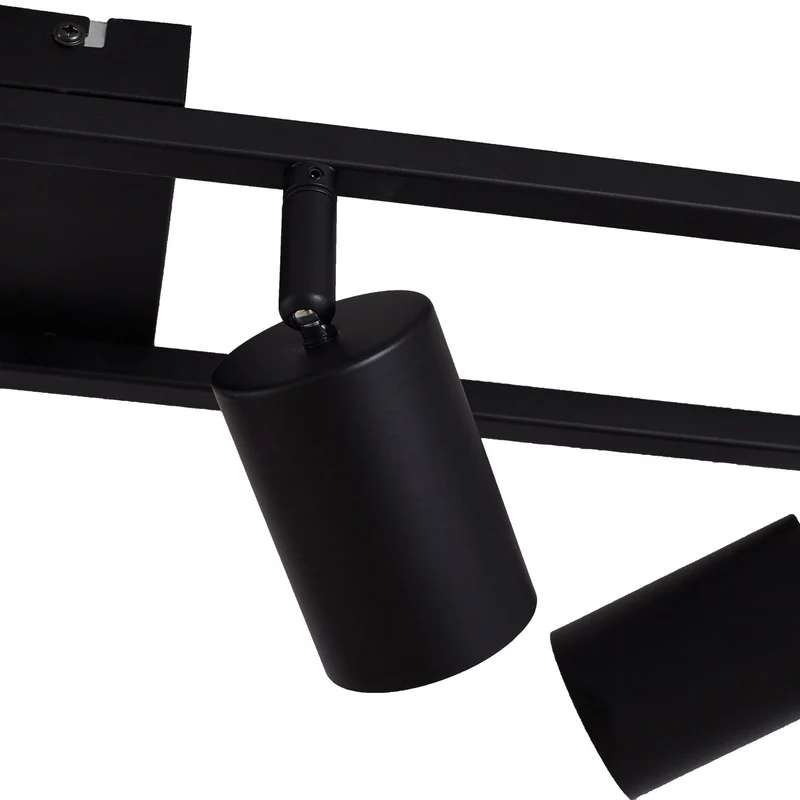 B-Ware Lindby Deckenstrahler Strahler Bravius schwarz 6-flammig Eisen
