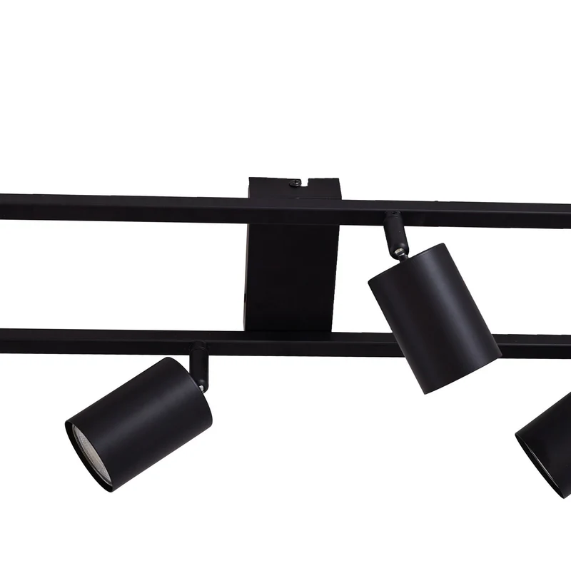 B-Ware Lindby Deckenstrahler Strahler Bravius schwarz 6-flammig Eisen