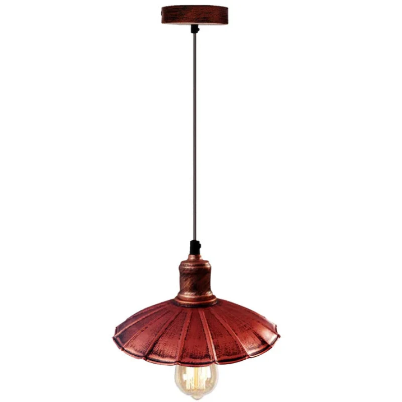 Hängelampen wohnzimmer, rustikal rot, metall, Ø 22cm , E27~1482