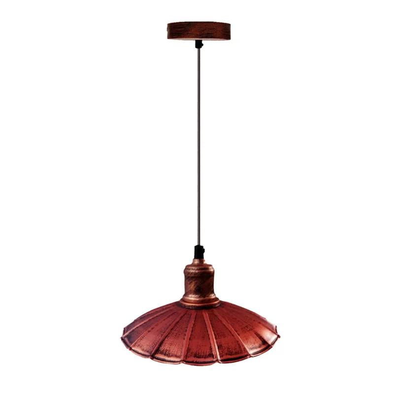 Hängelampen wohnzimmer, rustikal rot, metall, Ø 22cm , E27~1482