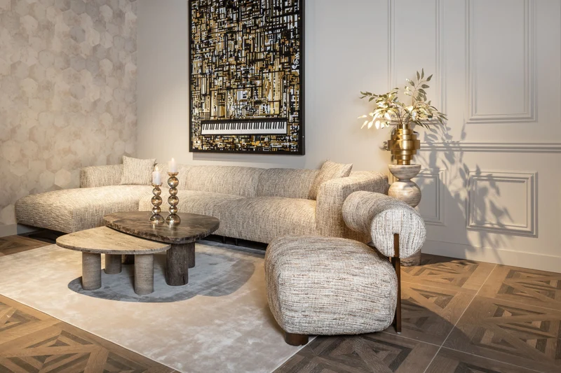 Deko-Vase Akelei Gold – Eisen mit Messingbeschichtung, Glamour-Stil