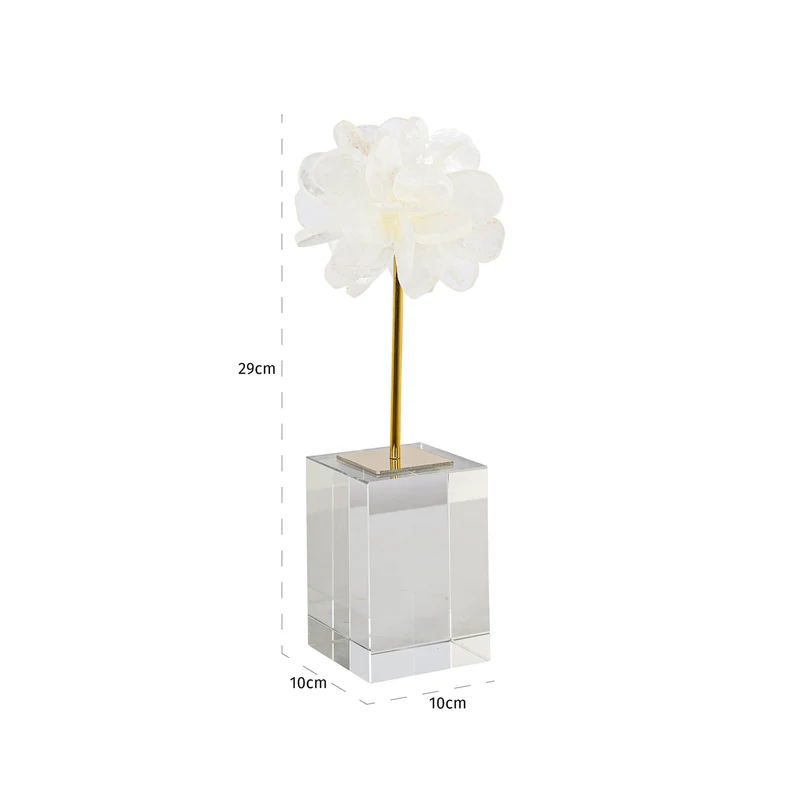 Richmond Dekoobjekt Eline White Large aus Gips & Glas, 29 cm hoch