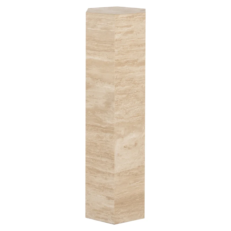 Richmond Säule Vespin beige – Travertin-Podest, 90 cm hoch