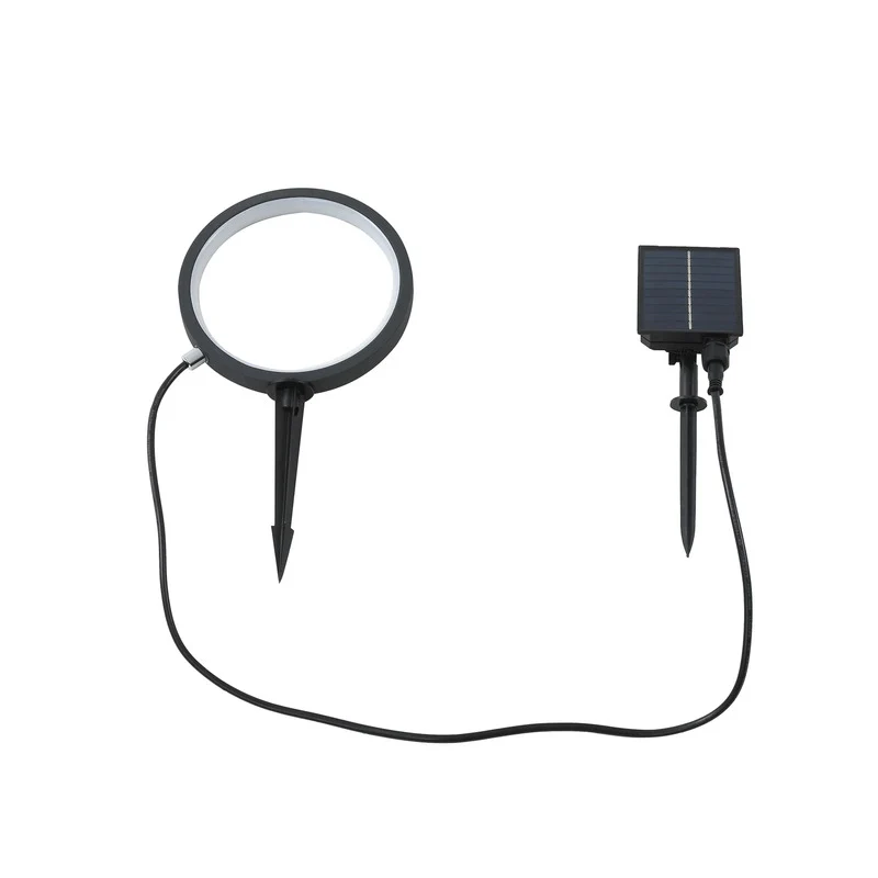 9x B-Ware Lindby Solar Gartenleuchte Syrene LED Außenlampe Poller schwarz 33,7cm IP65