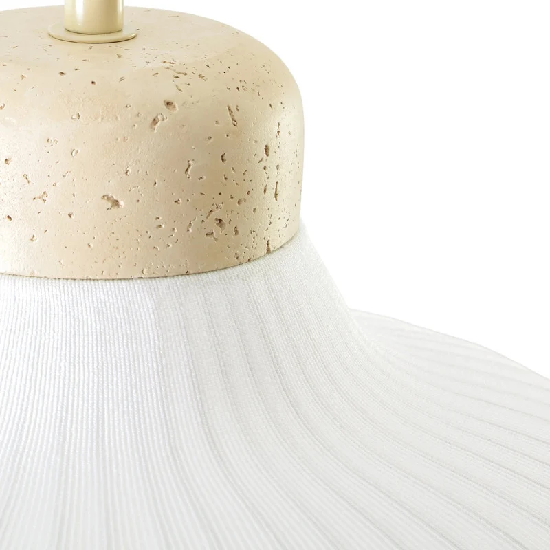 B-Ware Lucande Hängeleuchte Eloise LED Pendelleuchte Lampe Textil E27 weiß Ø30cm