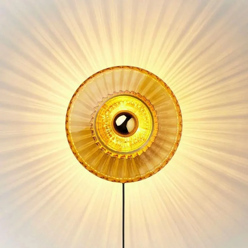 B-Ware Wandleuchte New Wave Optic LED Wandlampe bernsteinfarben dimmbar 40W 80cm