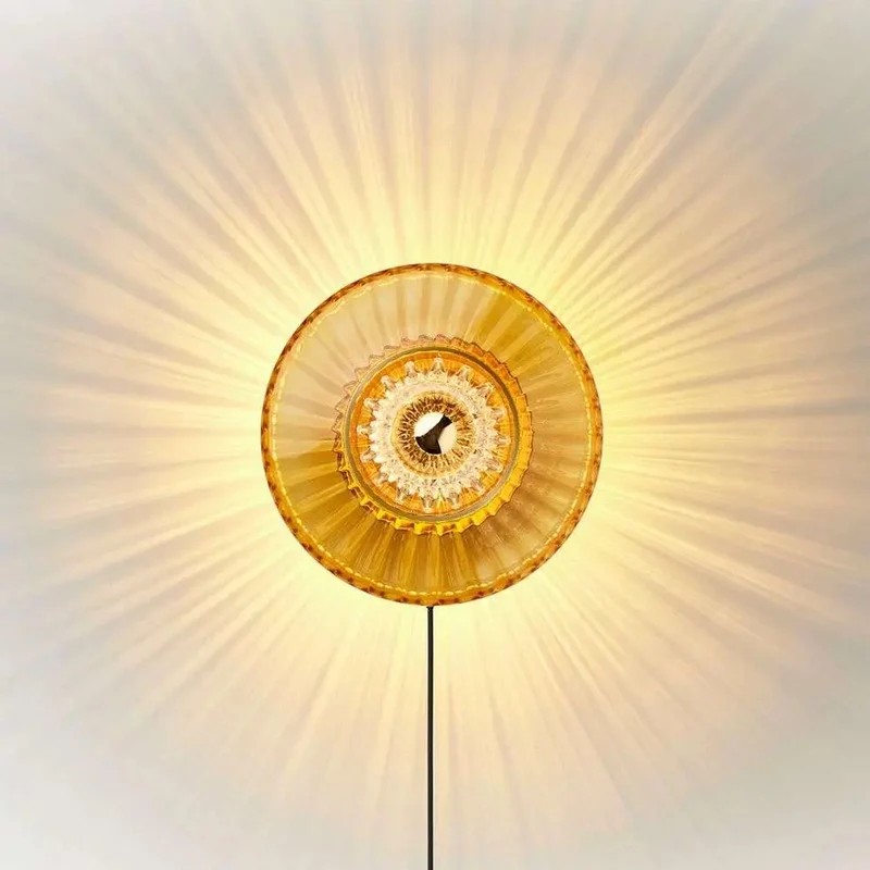B-Ware Wandleuchte New Wave Optic LED Wandlampe bernsteinfarben dimmbar 40W 80cm