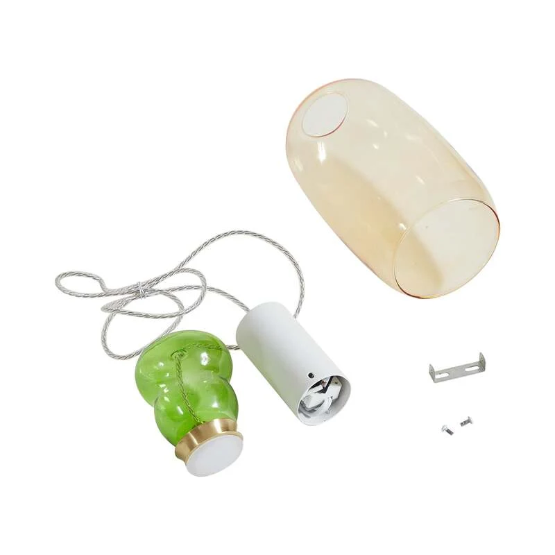B-Ware Lucande Hängeleuchte Pendelleuchte Fay LED Lampe Hängelampe gelb grün 37cm