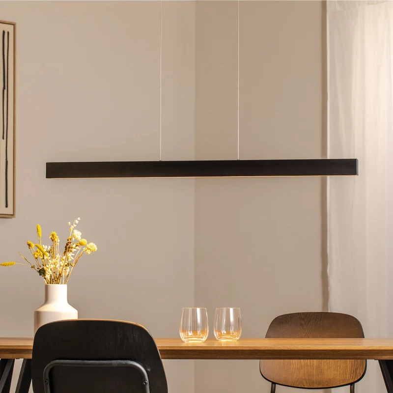 B-Ware Argon LED-Pendelleuchte Hängeleuchte Leuchte anthrazit Stahl Länge 100 cm739