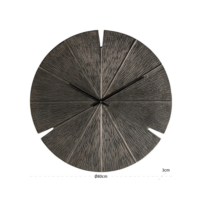 Wanduhr Blaise in Bronze - Richmond Design, Ø 80 cm, Aluminium