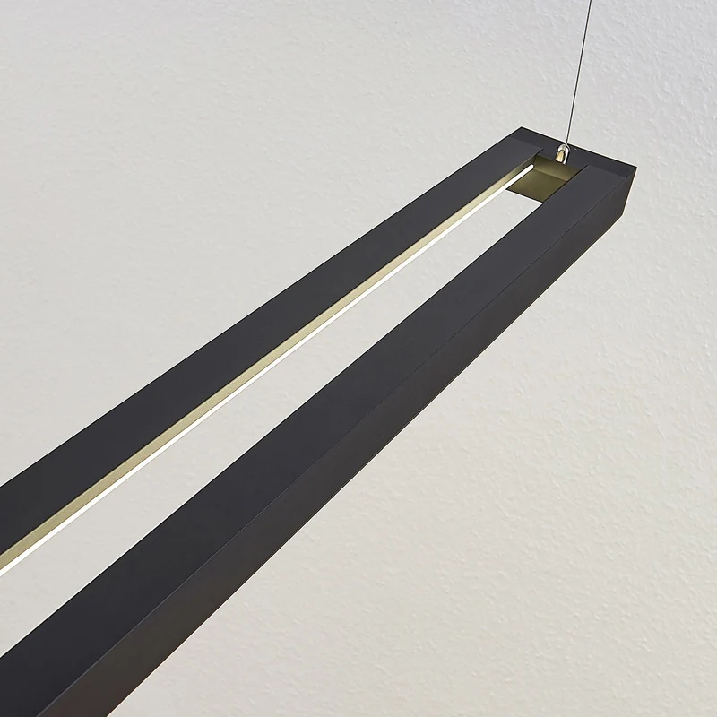 B-Ware Arcchio LED Pendelleuchte Hängelampe Cuna schwarz Bürobeleuchtung Aluminium
