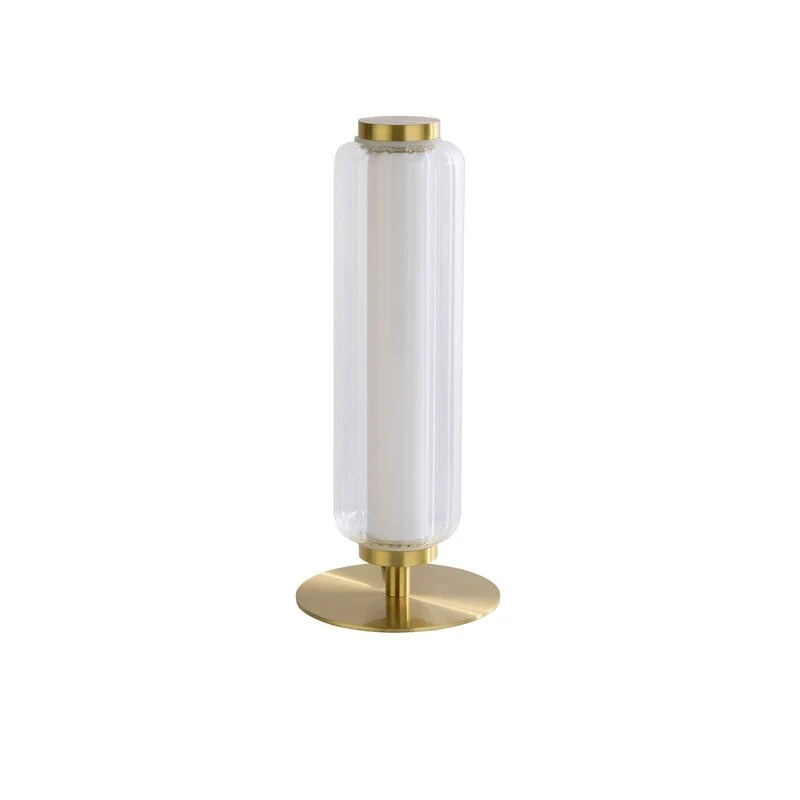 B-Ware Searchlight Tischleuchte Lampe LED gold Stahl Glas dimmbar Schalter Kabel