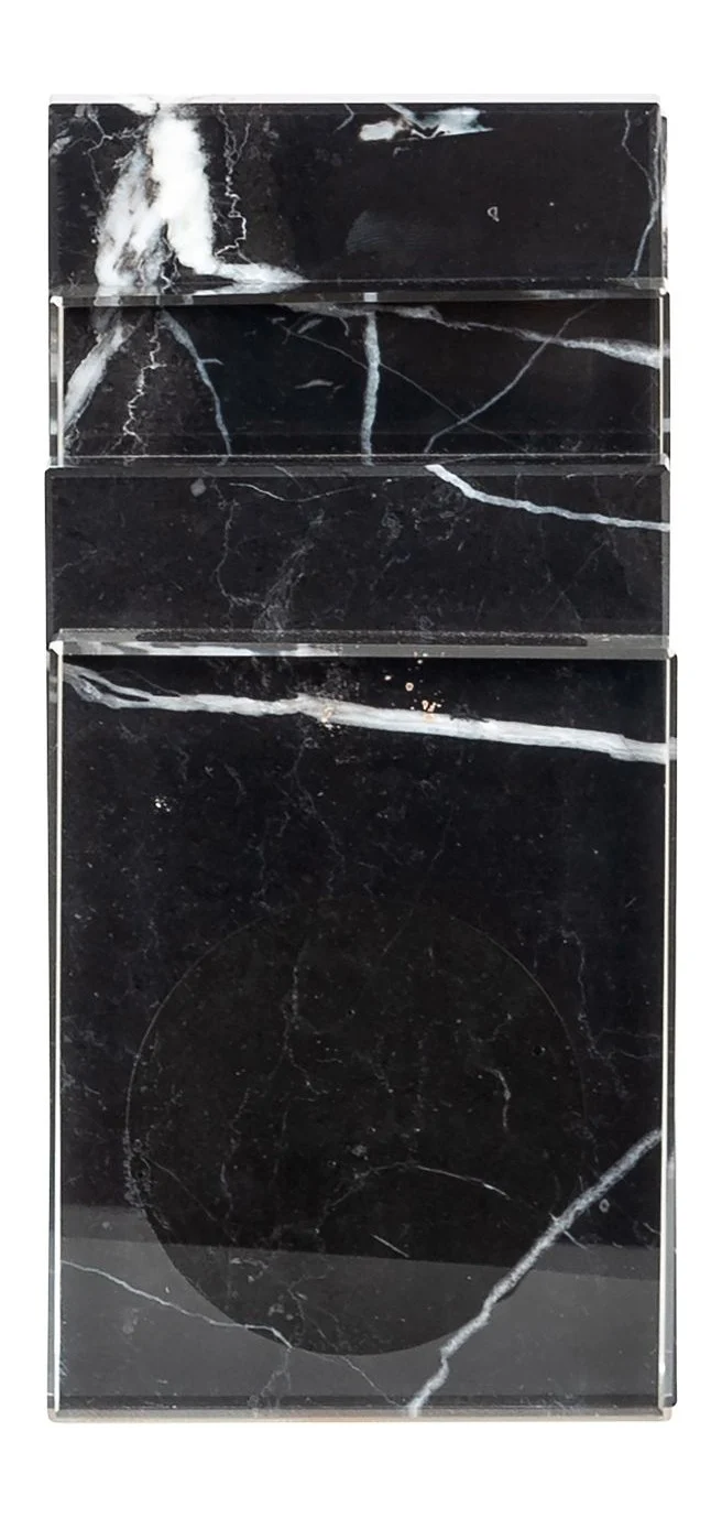 Richmond Buchständer Fancy black aus Marmor & Glas, 2-teilig