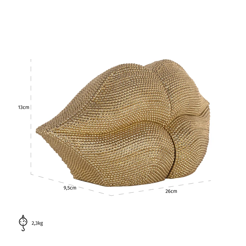 Richmond Buchständer Kiss gold – dekoratives Polyresin-Accessoire