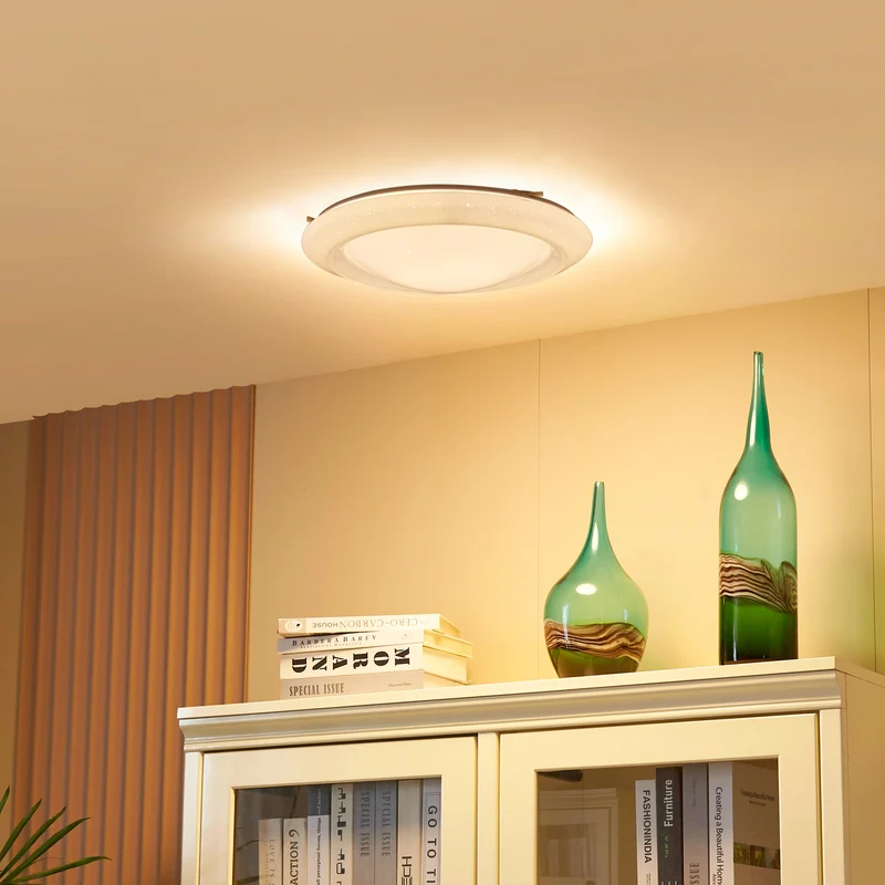 B-Ware Lindby Deckenleuchte LED Lampe Tejask RGBW dimmbar Leuchte Ø41cm weiß