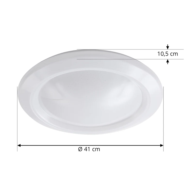 B-Ware Lindby Deckenleuchte LED Lampe Tejask RGBW dimmbar Leuchte Ø41cm weiß