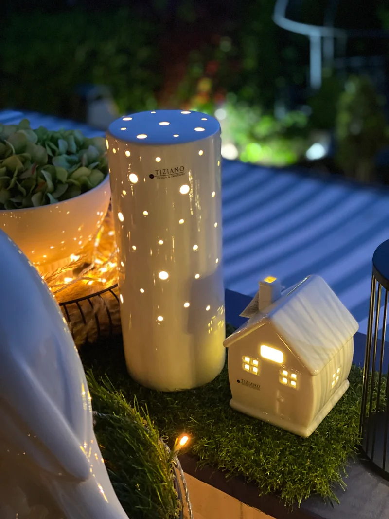 Deko Haus Casa LED breit