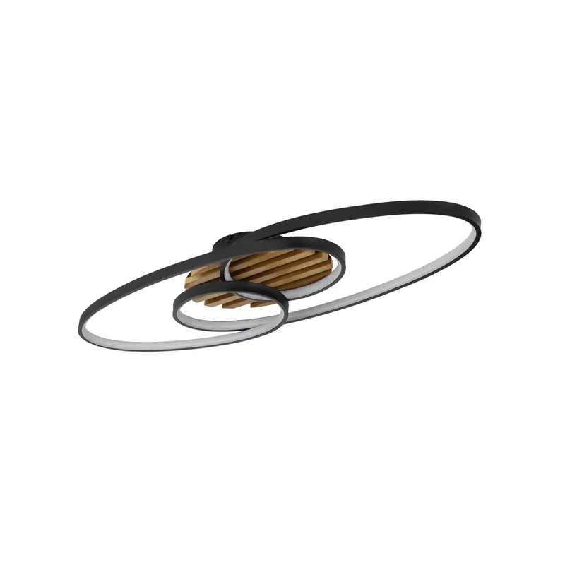 B-Ware Globo Deckenleuchte Lampe LED Tisha I Schwarz Holz 85 cm Warmweiß 40 W Leuchte