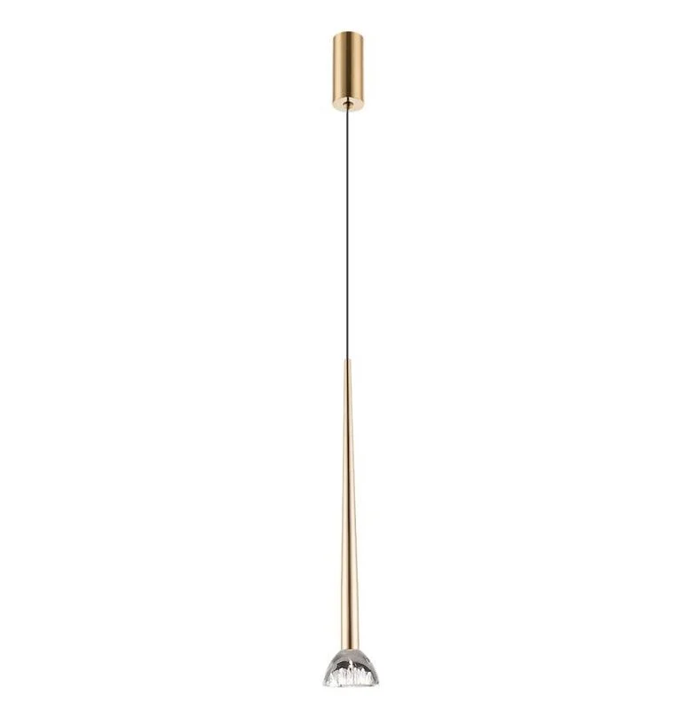 B-Ware Viokef Pendelleuchte Hängeleuchte Rina Transparent Gold LED Modul Leuchte