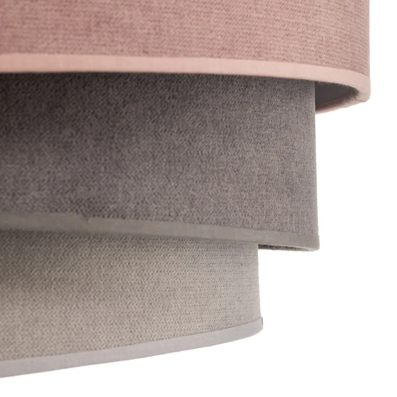 B-Ware Pastell Deckenlampe Trio Leuchte Lampe Ø 45cm pink grau hellgrau Samt Licht