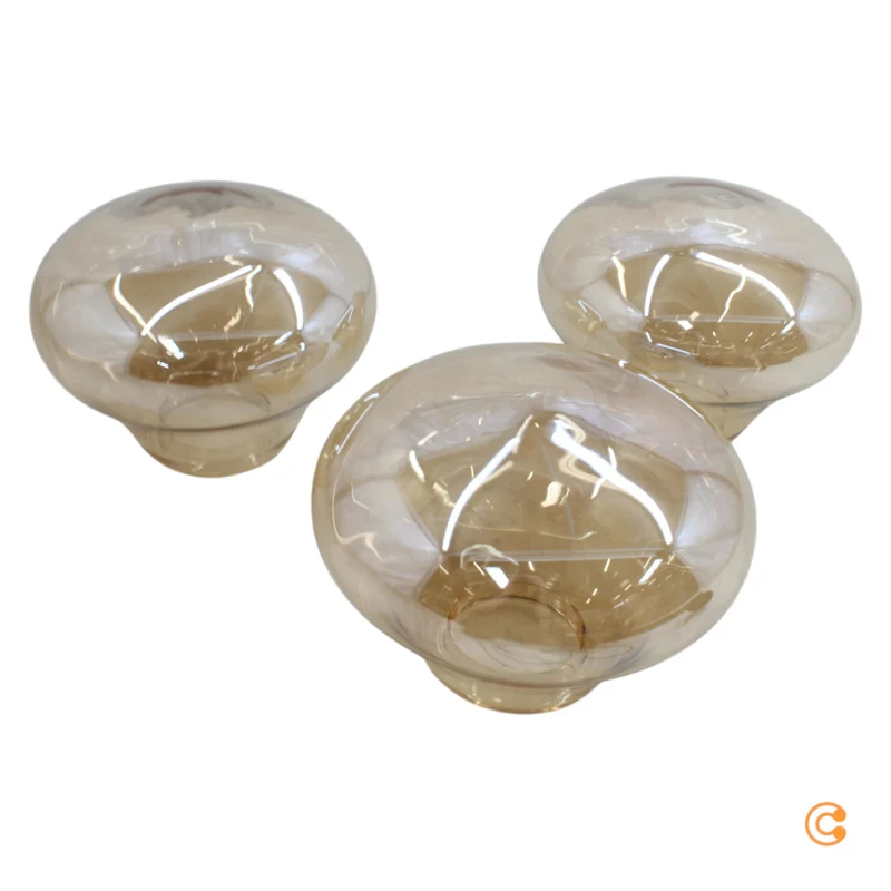 B-Ware Fabas Luce Pendelleuchte Hängeleuchte Deva LED Amber Glas Metall Dimmbar 115 cm