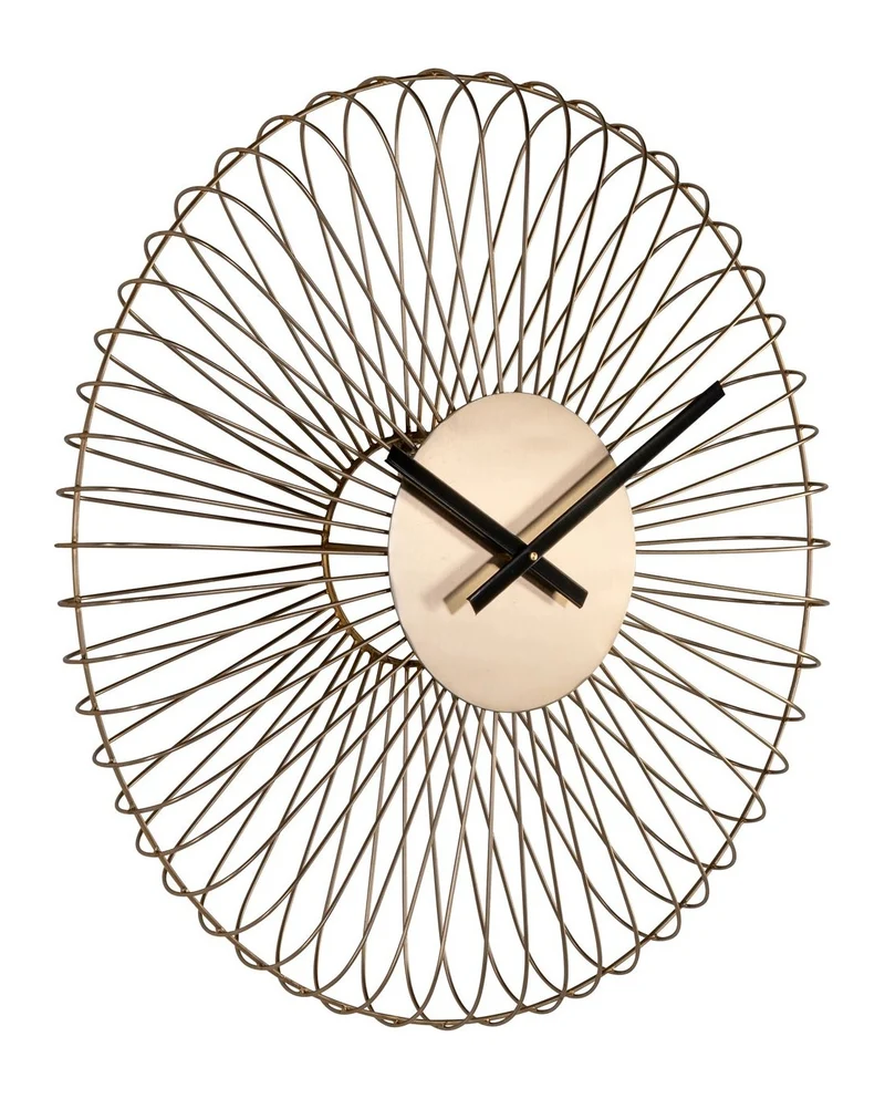 Wanduhr Wirle Gold von Richmond – edle Design-Uhr aus Eisen, Ø 61 cm