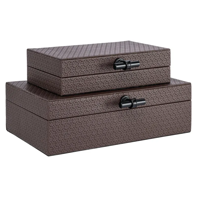 Aufbewahrungsbox Billie Dunkelbraun aus PU-Leder, Richmond
