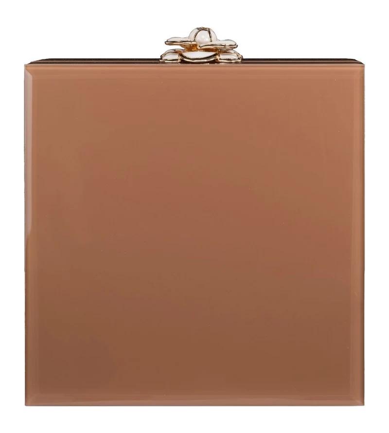Aufbewahrungsbox Floral Brown - dekorative Box mit floralem Muster